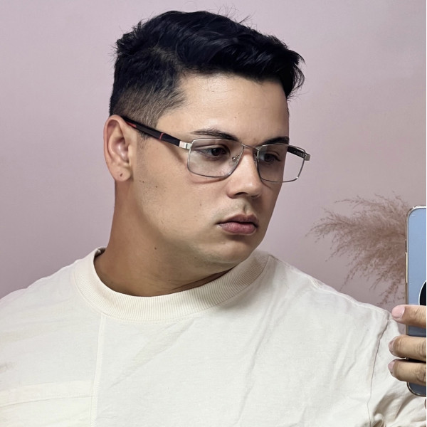 Armação de Óculos 86002 Retangular Prata e Vermelho